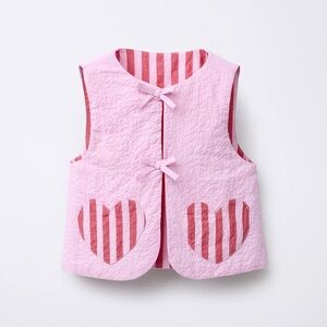 Zara textured vest with heart pockets